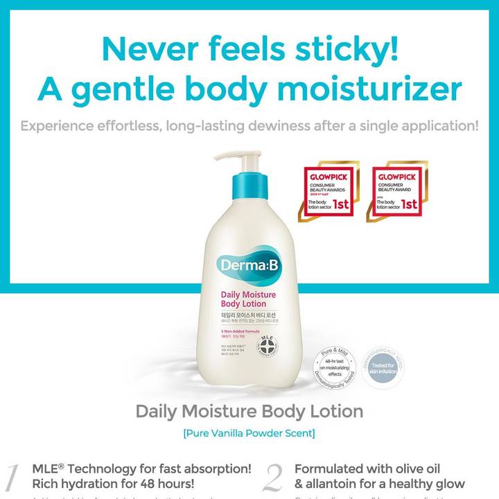 Derma B Daily Moisture Body Lotion 500ml