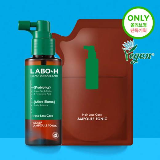 LABO-H Scalp Strengthening Ampoule Tonic 100ml Set (+Refill 100ml)