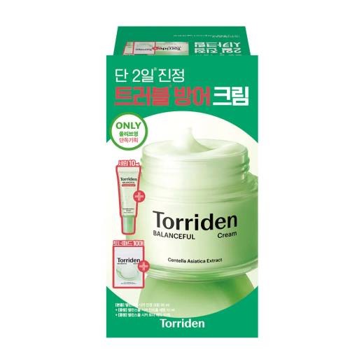 [Upgraded] Torriden Balanceful Cica Soothing Cream 80ml Set (+Serum 10ml+Pad 10p)