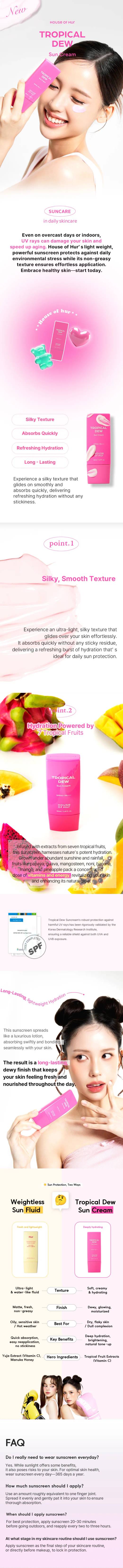 House of Hur Tropical Dew Sun Cream 50ml Duo Set