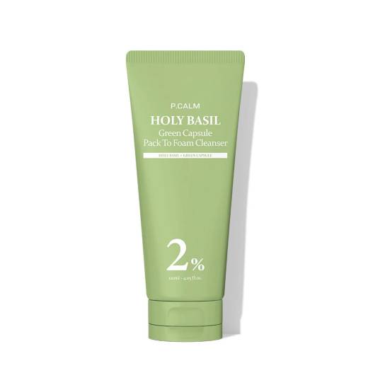 P.CALM Holy Basil Green Capsule Pack To Foam Cleanser 120ml