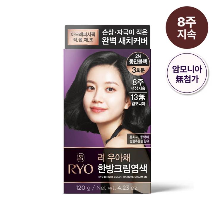 Ryo Bright Color Hairdye Cream 120g (6 Colors)