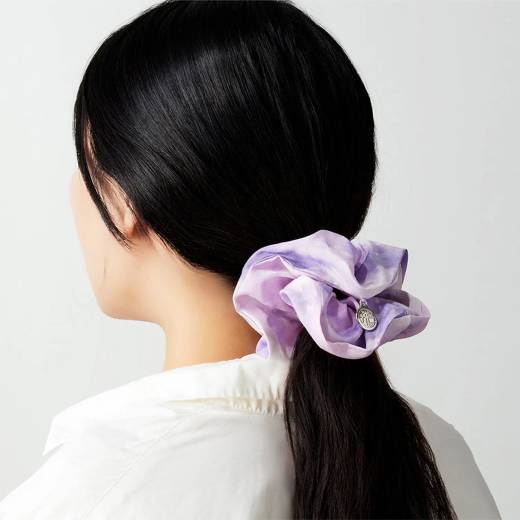 [LEESLE EDITION] Fillimilli Scrunchie (Black/Purple)