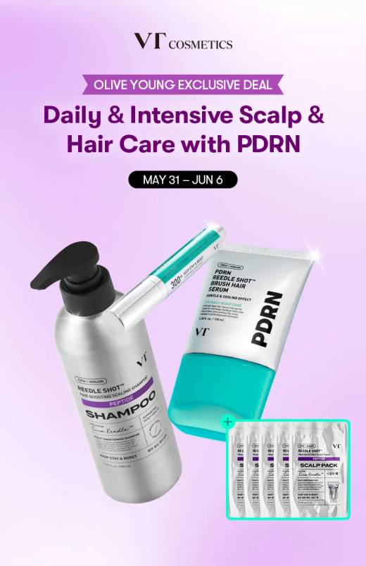 VT Daily Scalp Care Set (Shampoo + Hair Serum + Hair Ampoule + Scalp Pack)