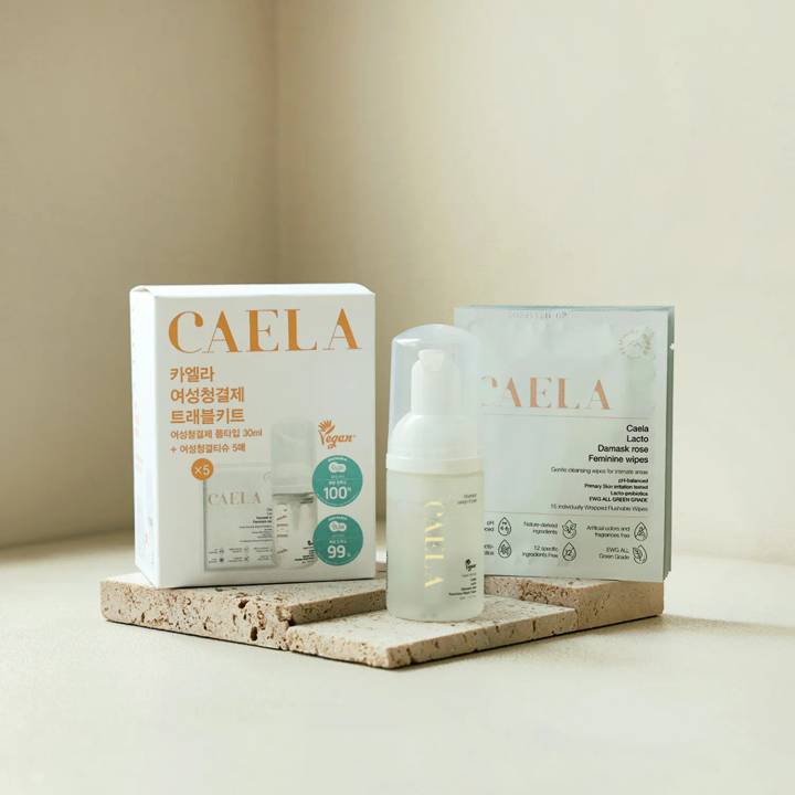 CAELA Travel Kit (Feminine Foam 30ml+Feminine Wipes 5P)
