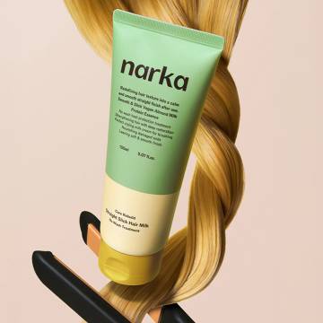 narka Straight Slick Hair Milk 150ml Set (+Brush)