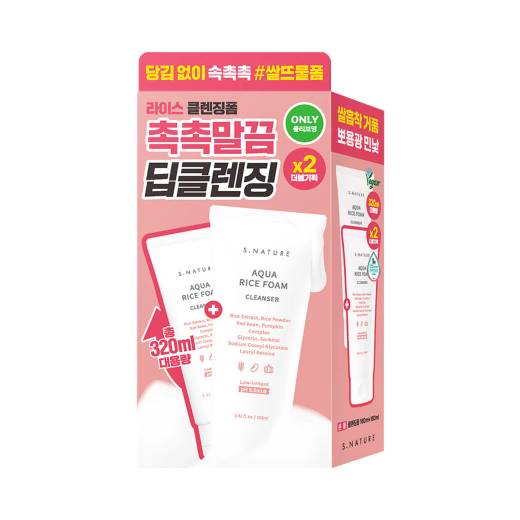 S.NATURE Aqua Rice Foam Cleanser 160ml*2ea
