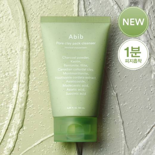 Abib Pore Clay Pack Cleanser Heartleaf Charcoal Foam 120ml