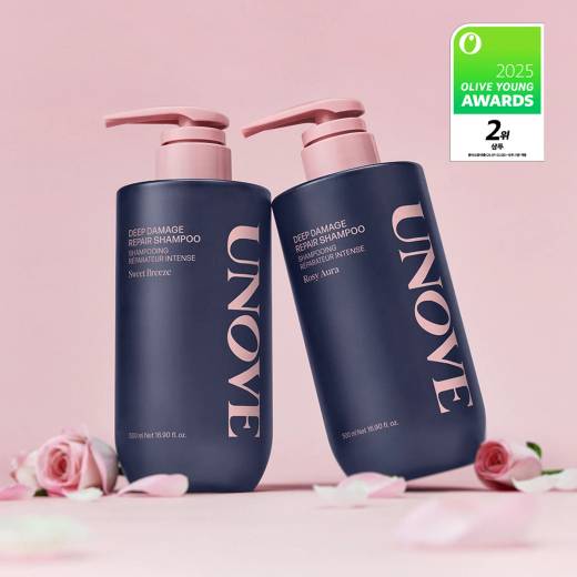 UNOVE Deep Damage Repair Shampoo 500ml Double Set (3 Options)