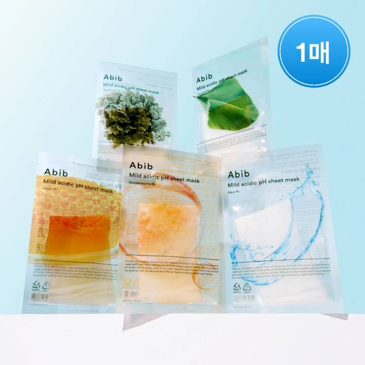 Abib Mild Acidic pH Sheet Mask (1 sheet) – Heartleaf / Jericho Rose / Aqua / Glutathione / Honey