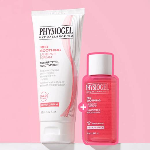 PHYSIOGEL Red Soothing AI Repair Cream Holiday Set (Cream 100ml+Essence 50ml*2ea)