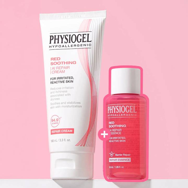 PHYSIOGEL Red Soothing AI Repair Cream Holiday Set (Cream 100ml+Essence 50ml*2ea)