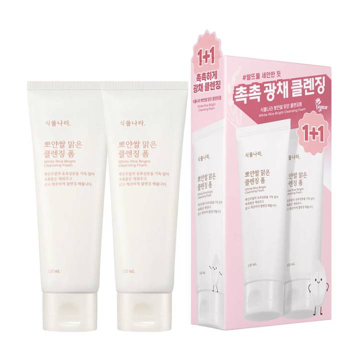 Shingmulnara White Rice Bright Cleansing Foam 120ml 1+1 Set