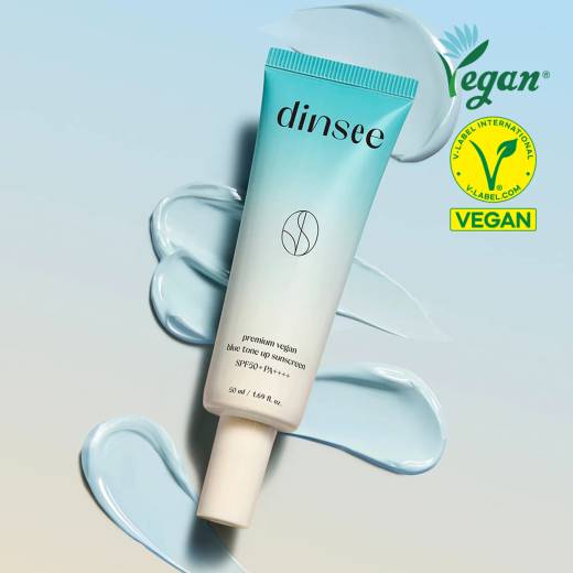 Dinsee Premium Vegan Blue Tone Up Sun Cream 50ml Set (+20ml)