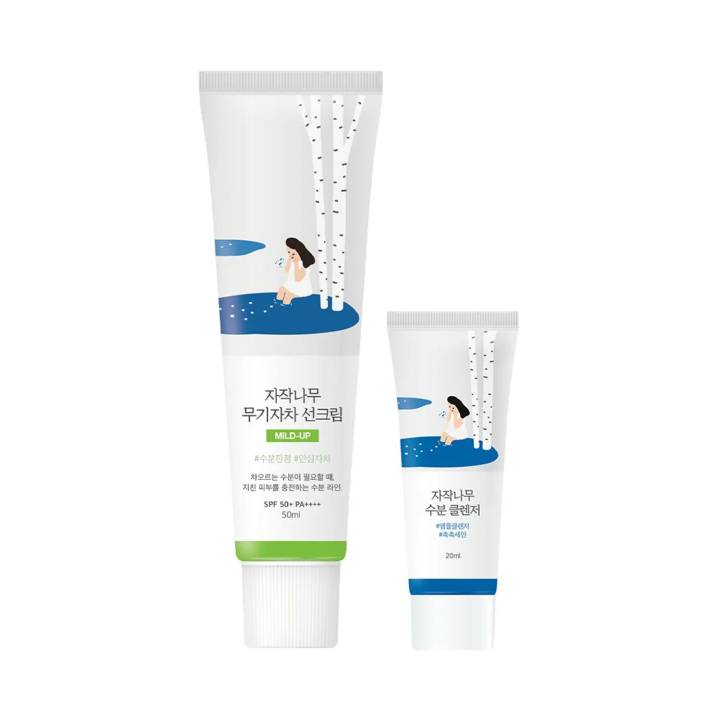 ROUND LAB BIRCH JUICE MILD-UP SUNSCREEN 50ml Special Set (Special Gift: Cleanser 20mL)