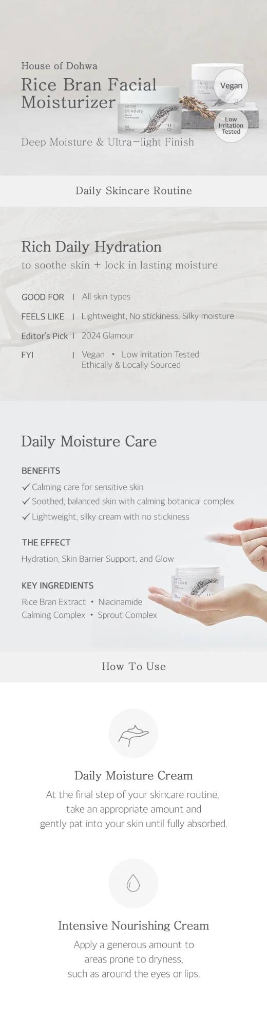 House of Dohwa Rice Bran Facial Moisturizer 50ml