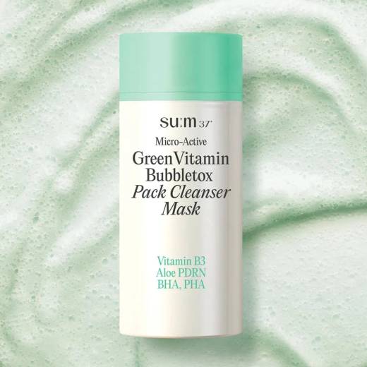 SUM37 Micro-Active Green Vitamin Bubbletox Pack Cleanser Mask 100ml