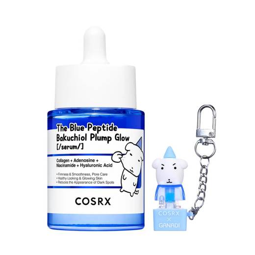 [GANADI EDITION] COSRX The Blue Peptide Bakuchiol Plump Glow Serum 50ml Set (+Keycap Keyring)