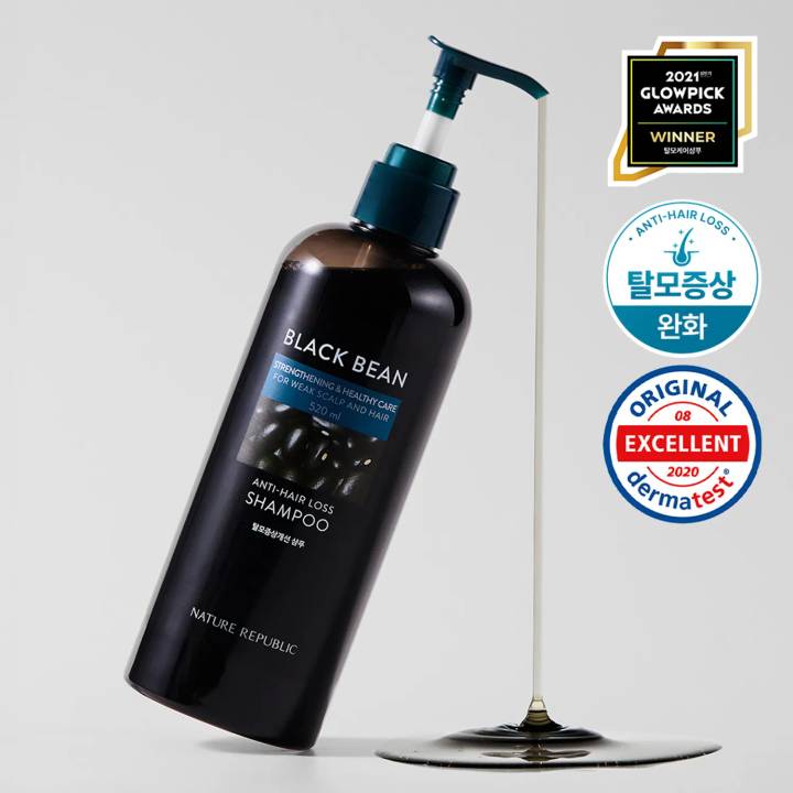 NATURE REPUBLIC Black Bean Anti-Hair Loss Shampoo 520mL