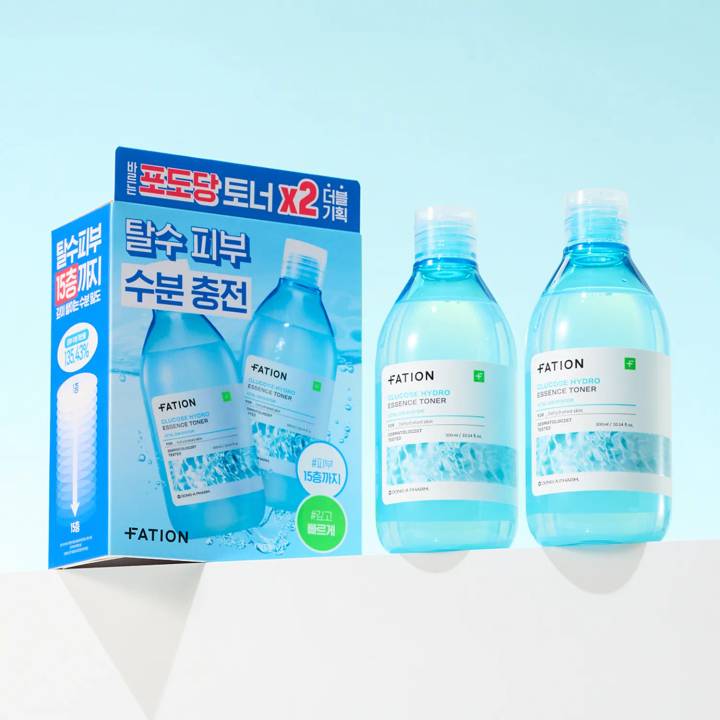 FATION Glucose Hydro Essence Toner 300ml Double Pack (+300ml)