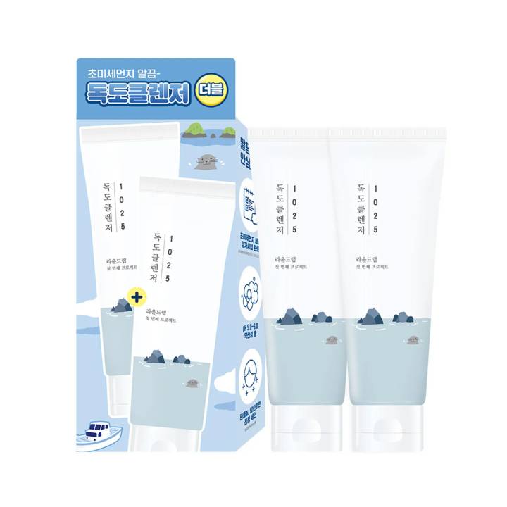 ROUND LAB 1025 Dokdo Cleanser 120ml Double Set