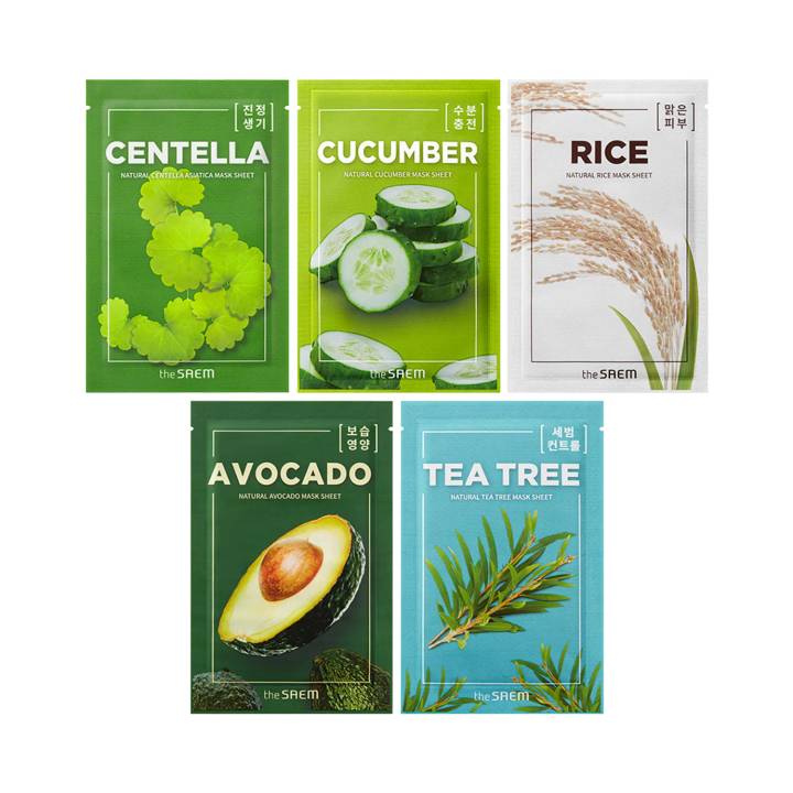 THE SAEM Natural Mask Sheet 1ea (7 Options)
