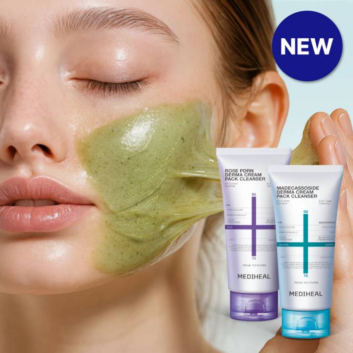 MEDIHEAL Derma Cream Pack Cleanser 120ml (Set/Single) (2 Options)