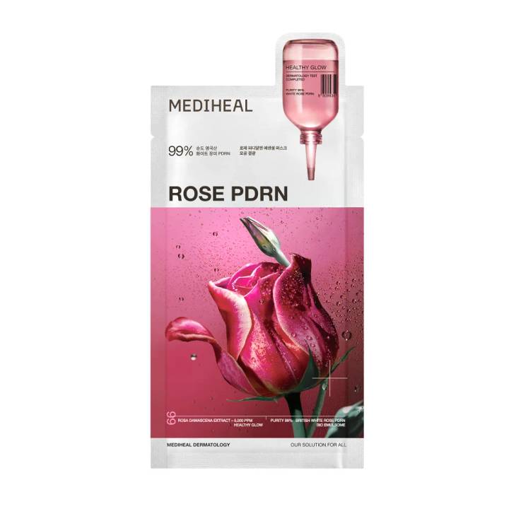 MEDIHEAL Rose PDRN Essential Mask Sheet For Healthy Glow 4ea