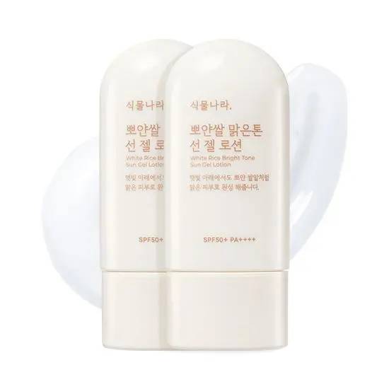 Shingmulnara White Rice Bright Tone Sun Gel Lotion Double Set 60mL*2ea