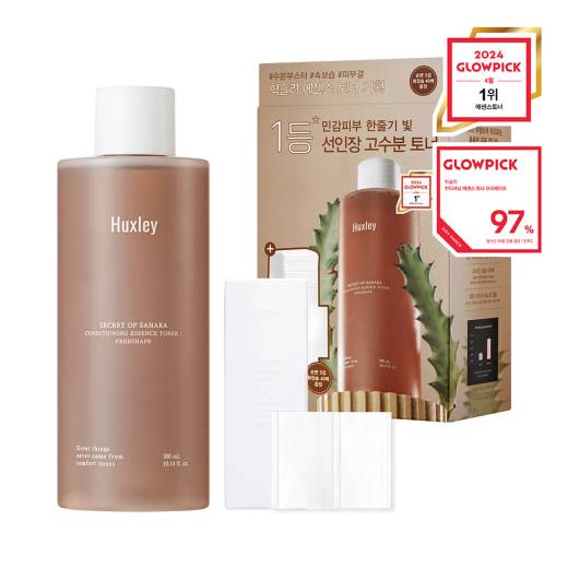 Huxley Conditioning Essence Toner Preshape 300ml Set (+Cotton Pad 40P)