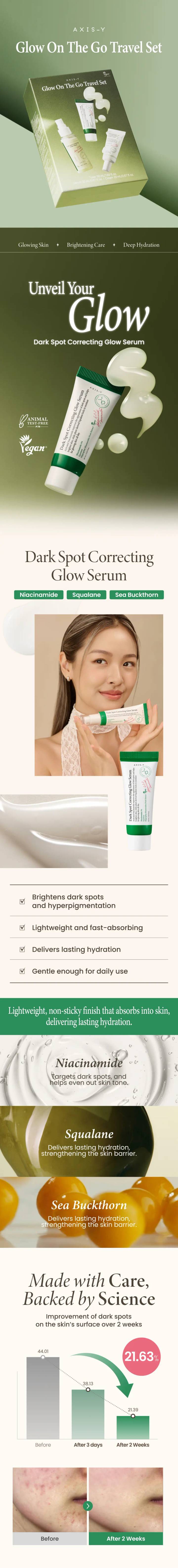 AXIS-Y Glow On The Go Travel Set