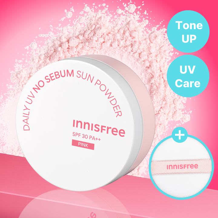 INNISFREE Daily UV No Sebum Sun Powder 4g Set (+Puff 1ea)