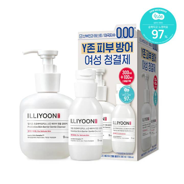 ILLIYOON Probiotics Skin Barrier Gentle Cleanser 300ml Set (+100ml)
