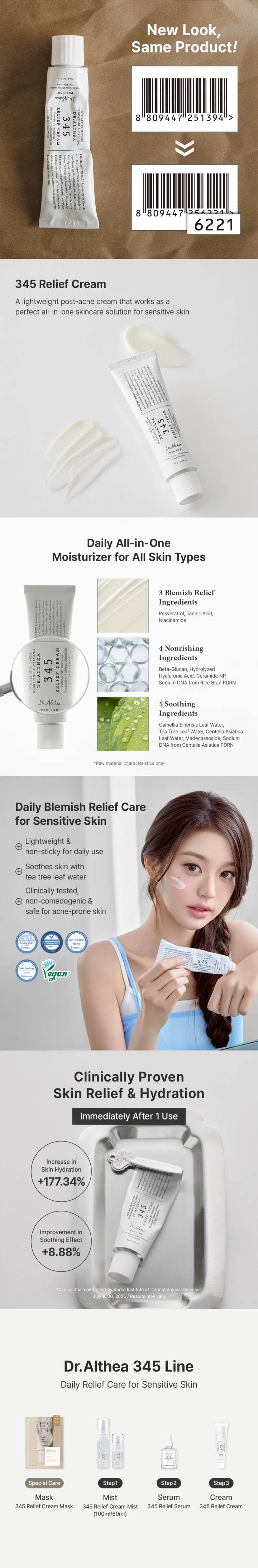 Dr. Althea 345 Relief Cream 50ml