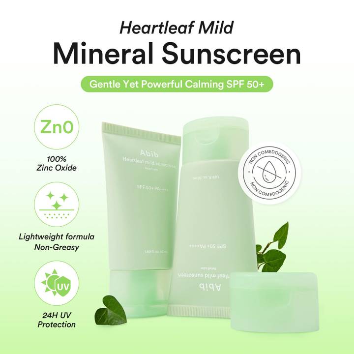 Abib Heartleaf Mild Sunscreen Relief Tube 50ml