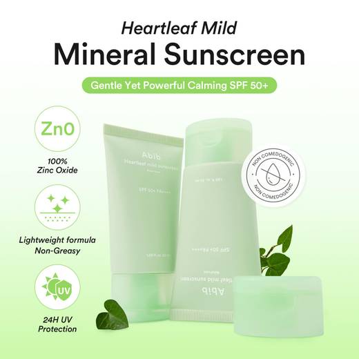 Abib Heartleaf Mild Sunscreen Relief Tube 50ml