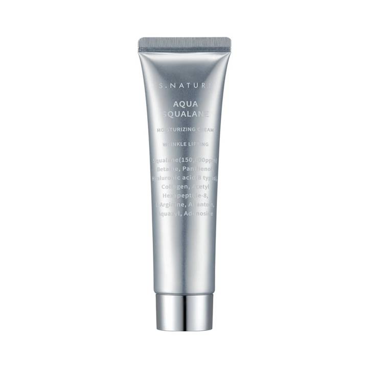 S.NATURE Aqua Squalane Moisturizing Cream 60ml Double Pack (+Calming Pad 2P+Sun Cream 1.5m)