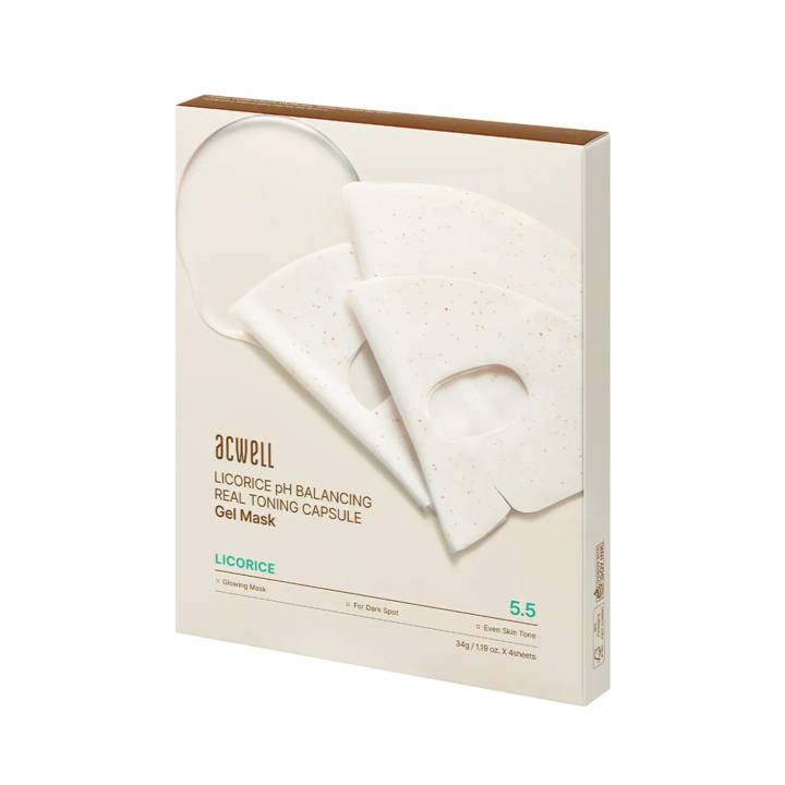 Acwell Licorice pH Balancing Real Toning Capsule Mask Sheet 4ea