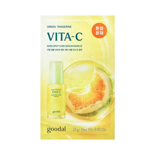goodal Green Tangerine Vita-C Dark Spot Care Serum Mask Sheet α (1ea / 9+1ea)