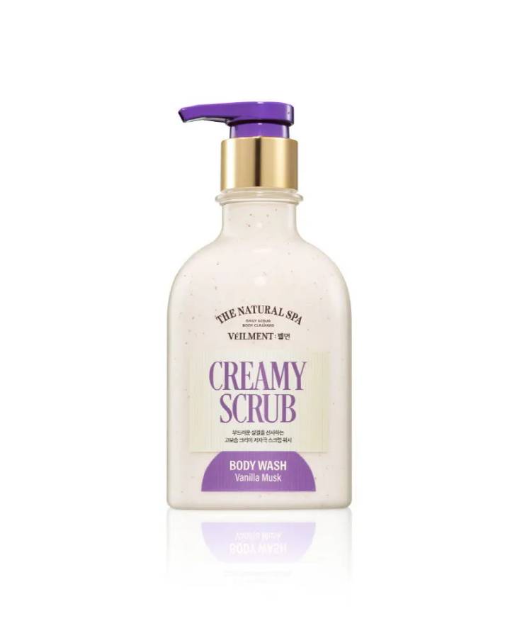 VEILMENT Natural Spa Creamy Vanilla Musk Scrub Body Cleanser 400ml