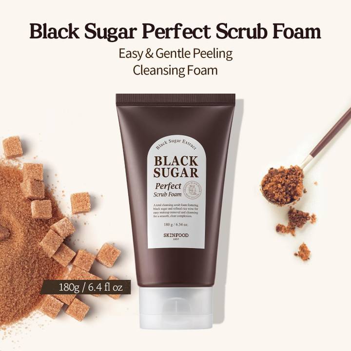 SKINFOOD Black Sugar Perfect Scrub Foam 180g