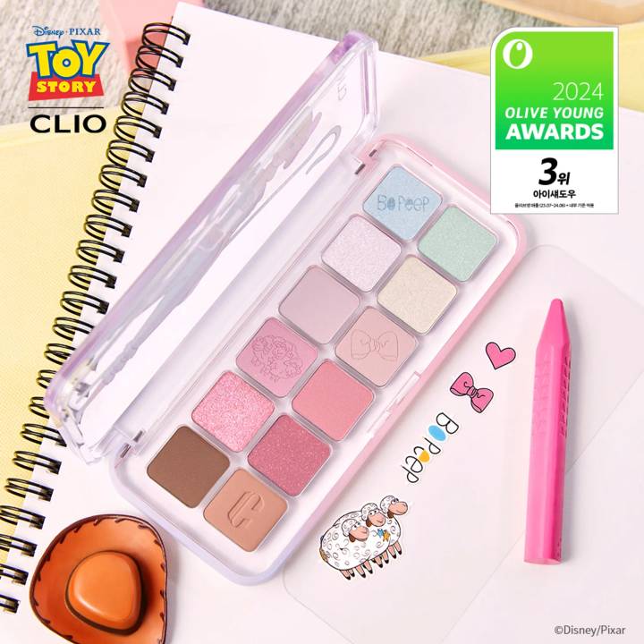 [TOY STORY] CLIO Pro Eye Palette Air Set 19 Independent Bo Peep (+Mesh Pouch)