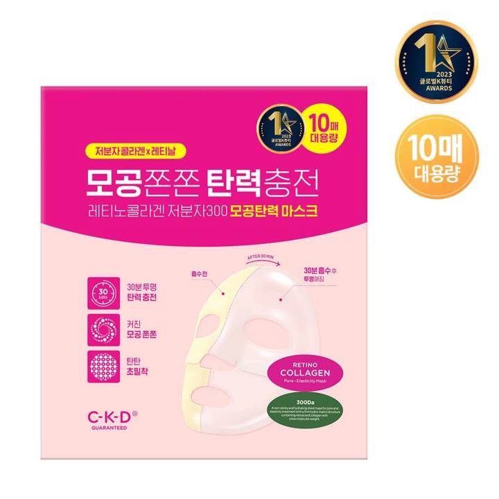 CKD Healthcare Retino Collagen Small Molecule 300 Pore Tightening Mask Sheet 10P