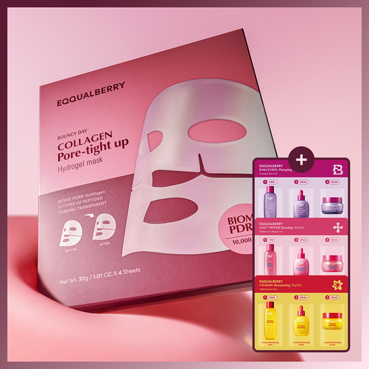 EQQUALBERRY Collagen Pore Tight up Hydrogel Mask 4P