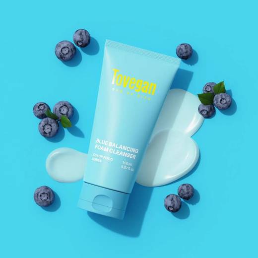 Tovegan Color Food Series Blue Balancing Foam Cleanser 150ml