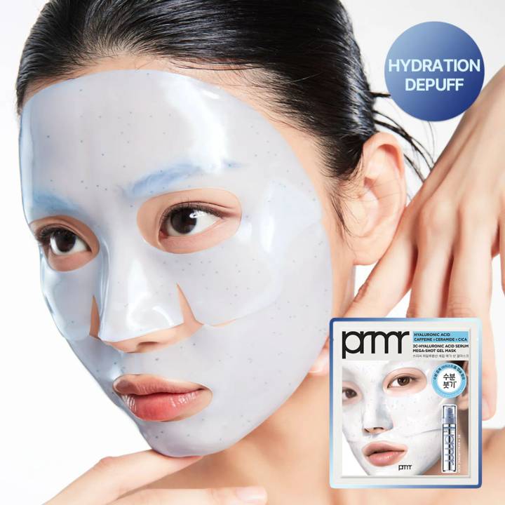 Primera 3C-Hyaluronic Acid Serum Mega-Shot Gel Mask Sheet (2 Options) (1ea/4+1ea)