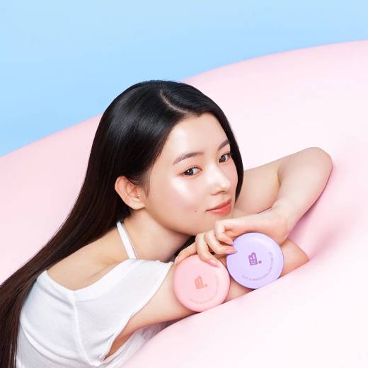 EDIT.B Marshmallow Tone-Up Cushion Pink Beige Set (+Pink Pouch)