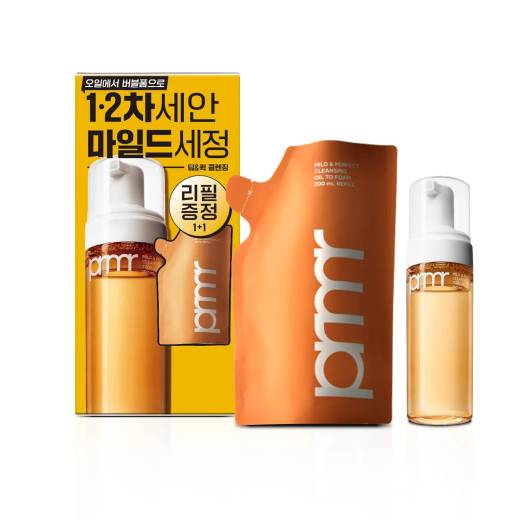 Primera Mild & Perfect Cleansing Oil To Foam Bubble 150ml Set (+150ml Refill)