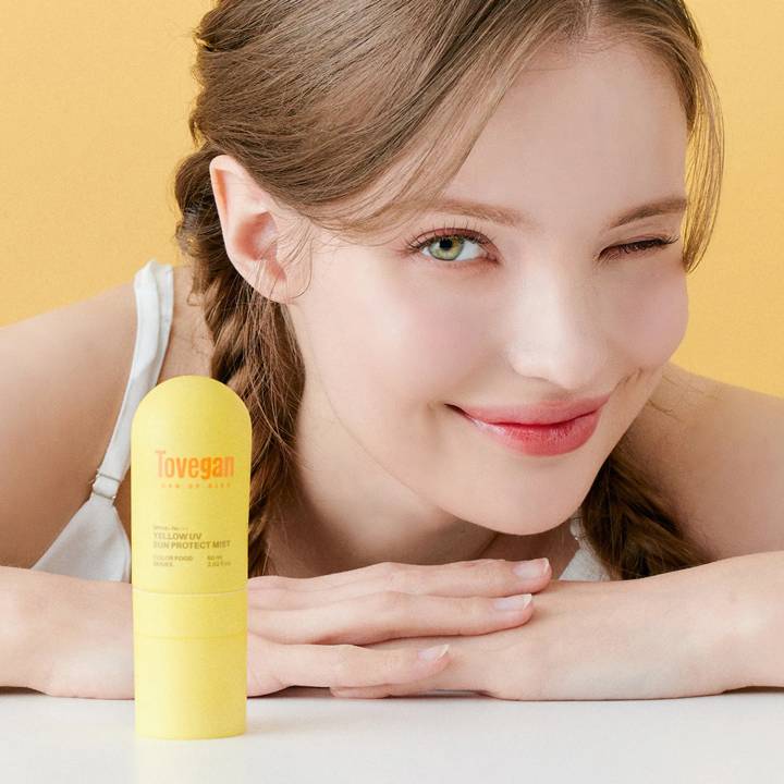 Tovegan Color Food Series Yellow UV Sun Protect Mist SPF50+ PA+++ 60ml