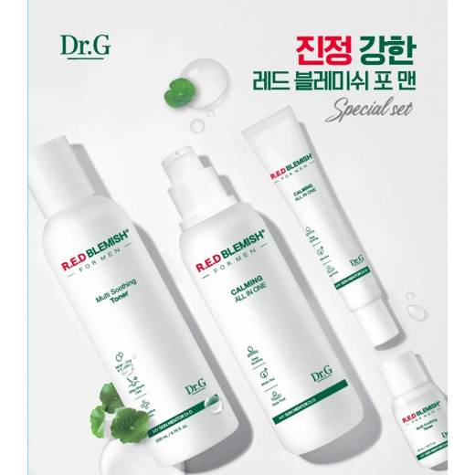 Dr.G Red Blemish For Men Multi Soothing Toner / Calming All In One 2P Set (+Miniature 2P)